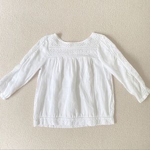 White Linen J Crew Top Size S